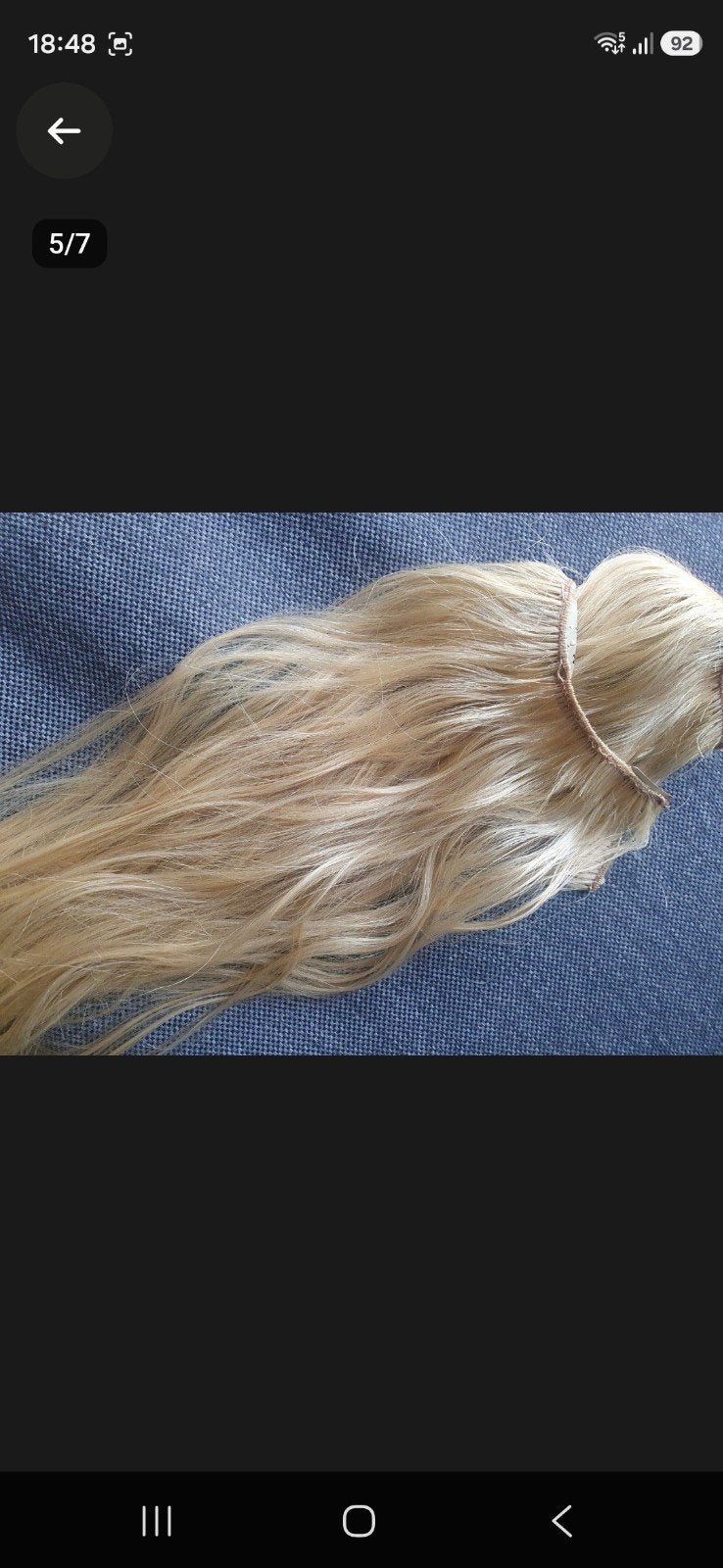 Blonde haarverlenging - Clip-in extensions, Ophalen of Verzenden, Gebruikt, Pruik of Haarverlenging