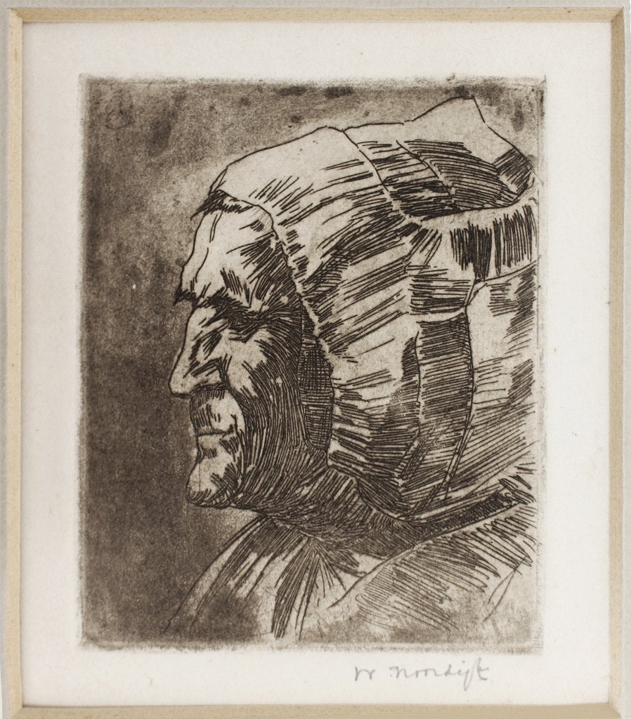 Willem Frederik Noordijk ets, Ophalen, Ingelijst, Ets, Portret