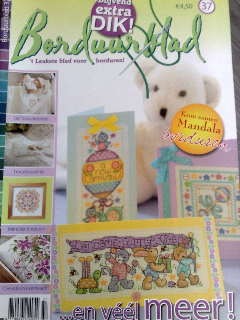 6 x Borduurbladen van nr. 37-50-52-55-68-98, Hobby en Vrije tijd, Borduren en Borduurmachines, Verzenden, Zo goed als nieuw, Patroon
