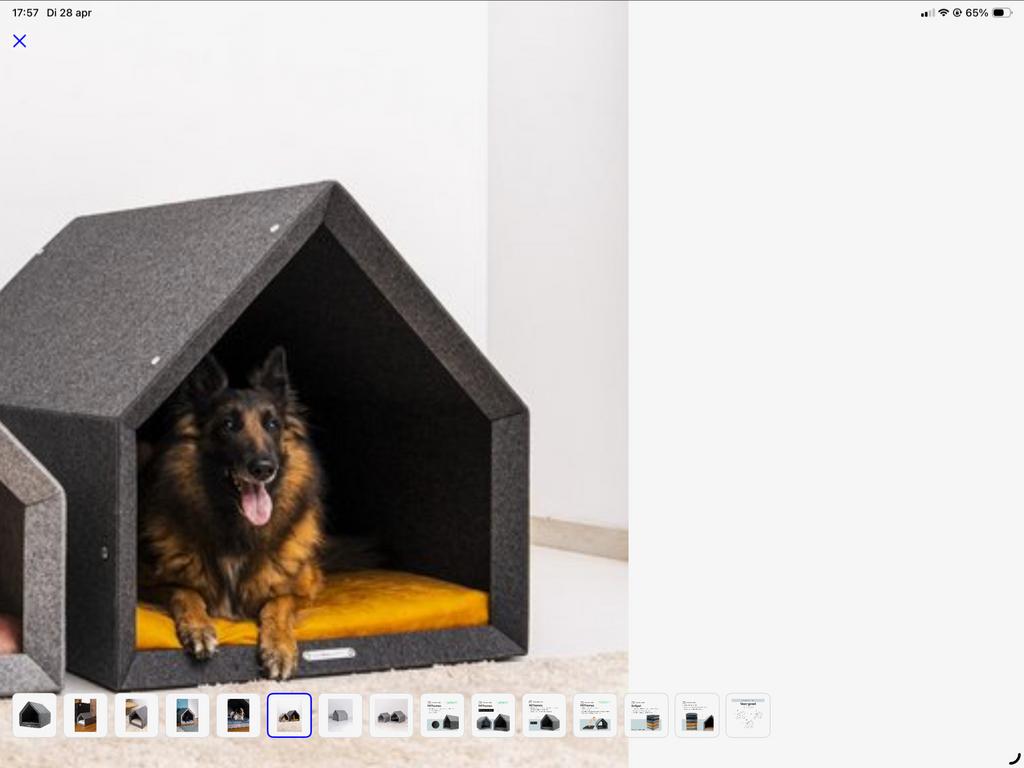 Hondenhuisje voor binnen, antraciet, Dieren en Toebehoren, Hondenhokken, Zo goed als nieuw, Hondenhok, Minder dan 65 cm, Minder dan 75 cm