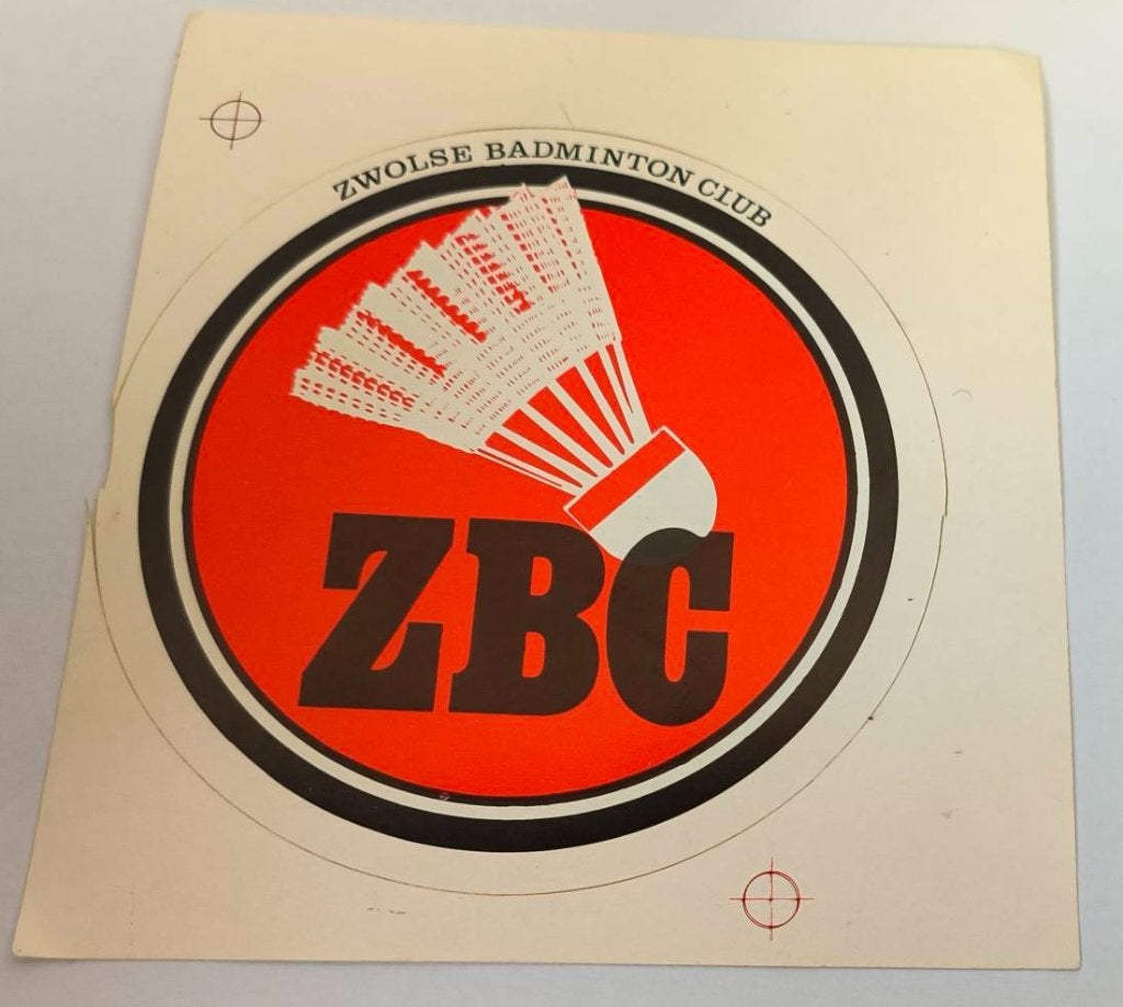 Sticker Zwolse badminton club, Ophalen of Verzenden, Zo goed als nieuw, Sport