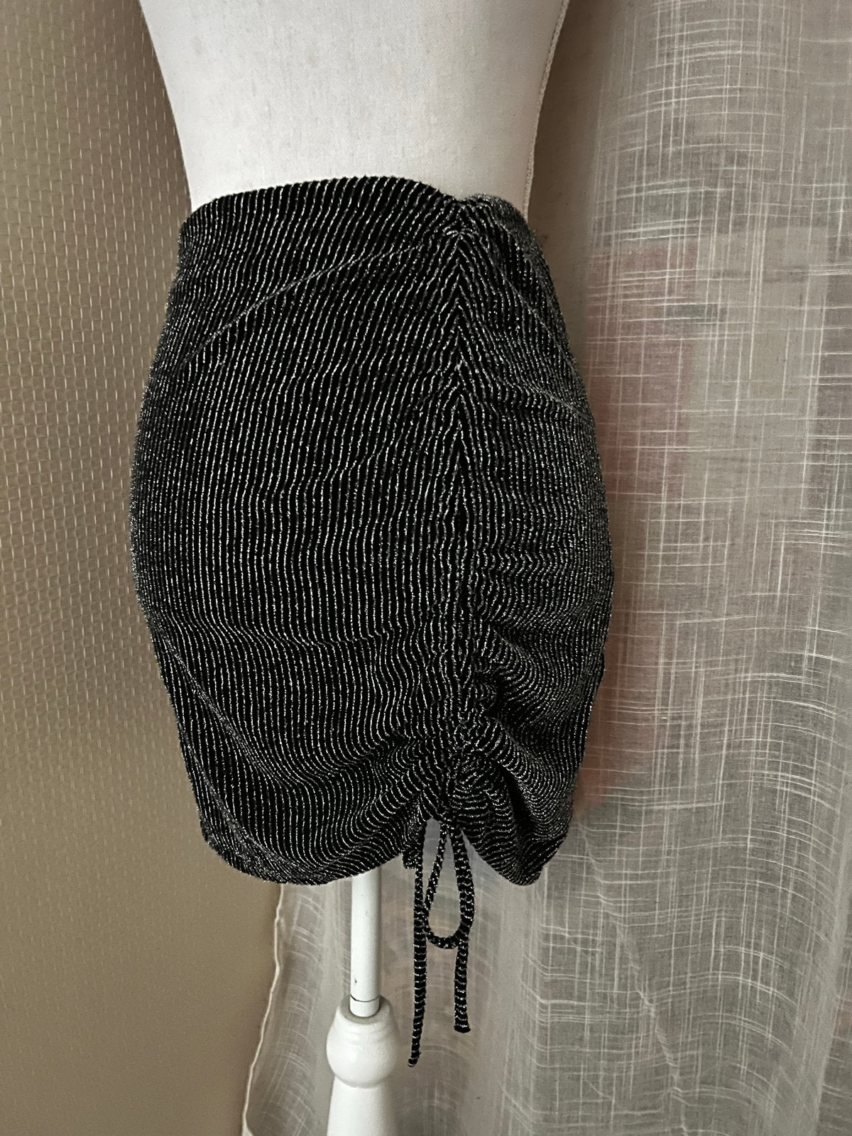 Pimkie Zwart Glitter Rokje  Maat S, Zwart, Ophalen of Verzenden, Zo goed als nieuw, Maat 36 (S)