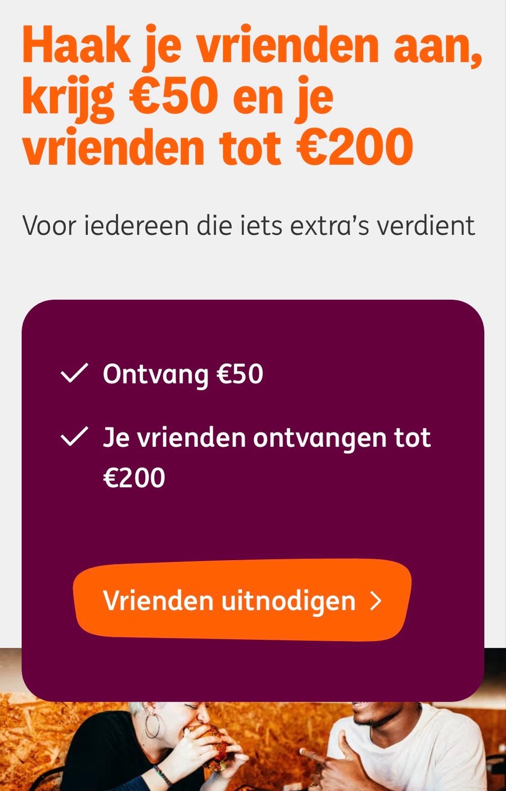 200 euro verdienen met overstappen naar ing., Eén persoon, Kortingsbon