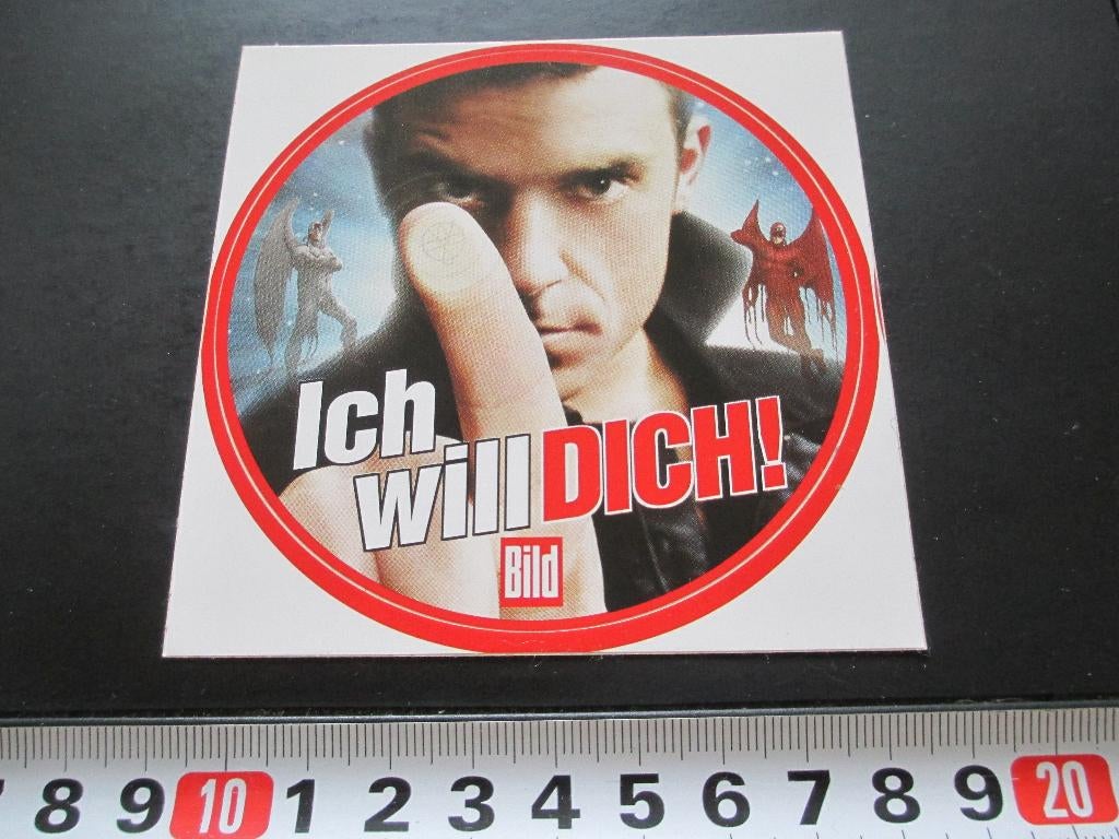 sticker robbie williams ich wil dich! bild *, Verzamelen, Ophalen, Zo goed als nieuw
