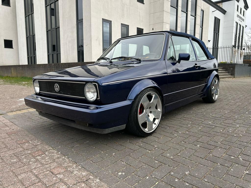 Volkswagen Golf 1 Cabriolet 2.8 VR6 | 1984 | Belastingvrij, Auto's, Voorwielaandrijving, Beige, Blauw, Leder