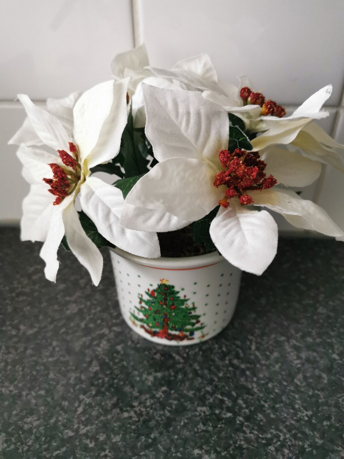 Kunst kerstster in pot, Ophalen of Verzenden