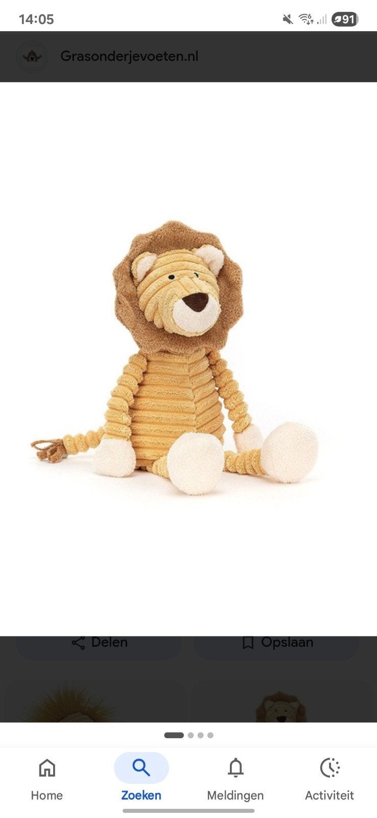 Gezocht, leeuwtje van jellycat, Kinderen en Baby's, Speelgoed | Knuffels en Pluche, Jellycat, Nieuw, Ophalen of Verzenden, Middelgroot (20 tot 80 cm)
