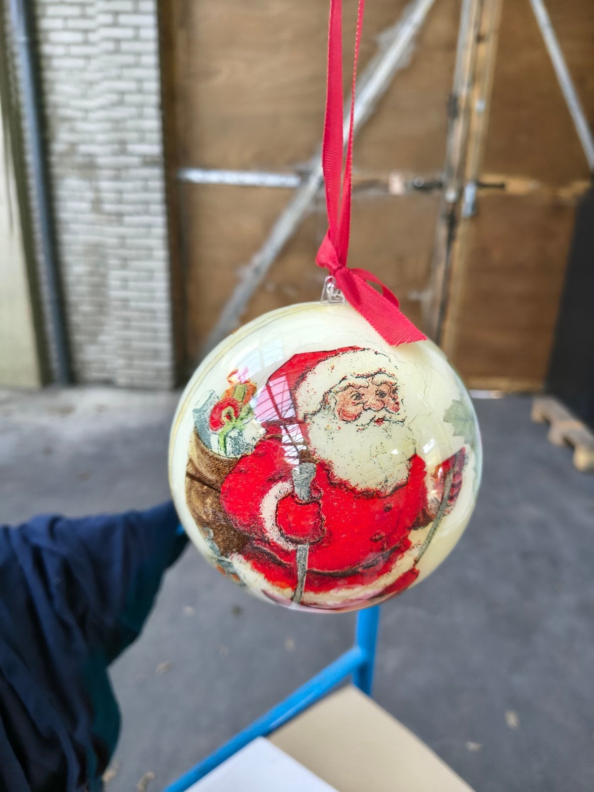 Vintage kerstballen met print, Diversen, Kerst, Ophalen of Verzenden