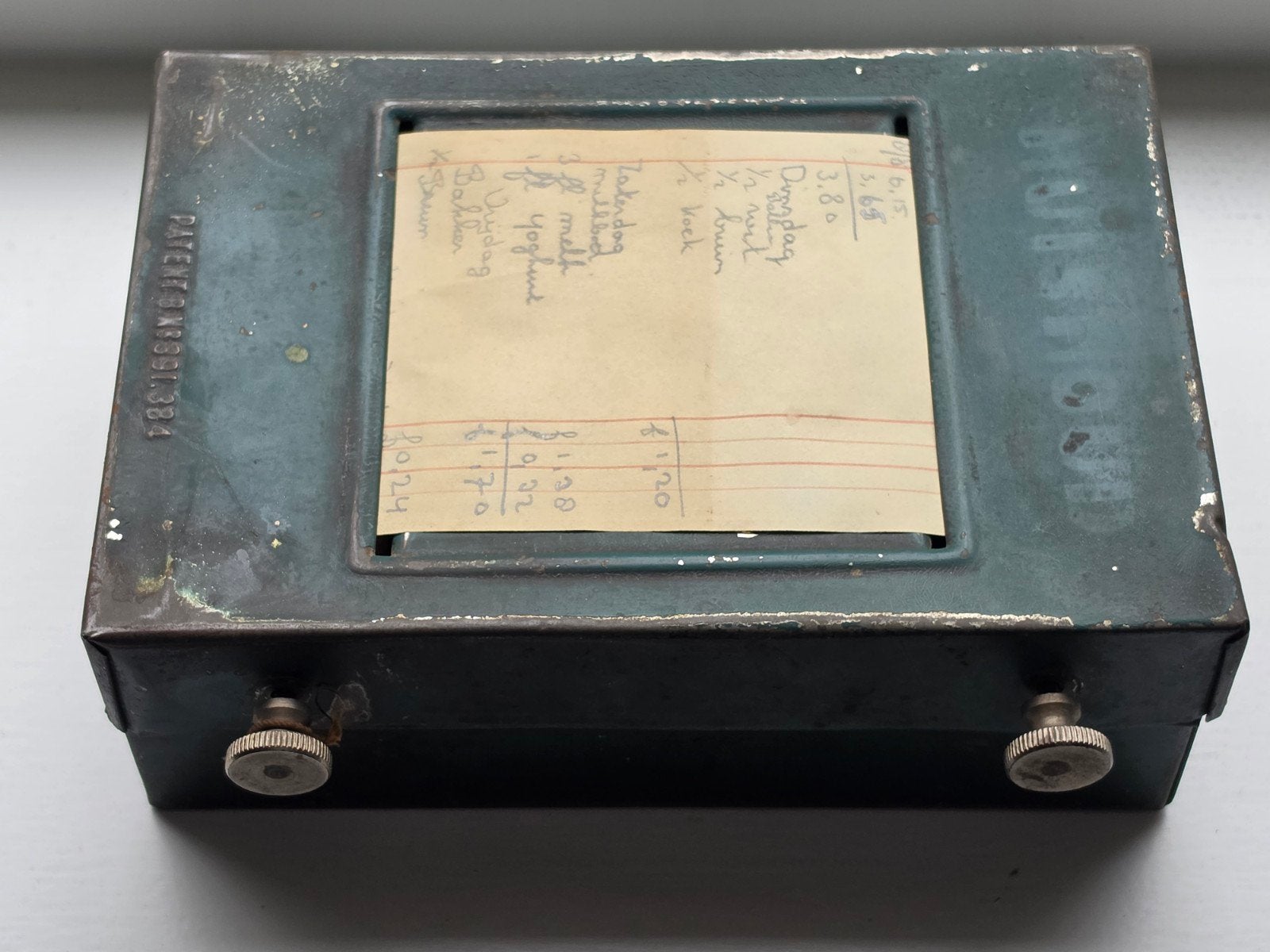 Notitie Geld kistje, Ophalen of Verzenden, Overige