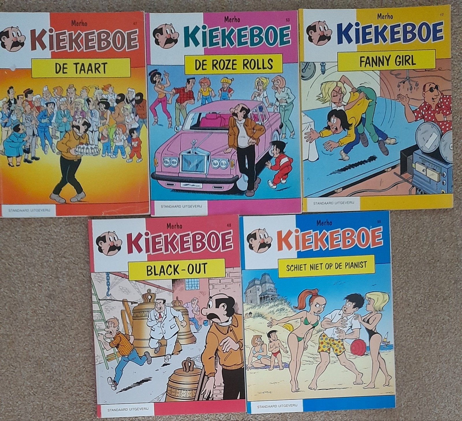 Kiekeboe stripboeken - 5 delen, Meerdere stripboeken, Ophalen of Verzenden, Gelezen, Merho