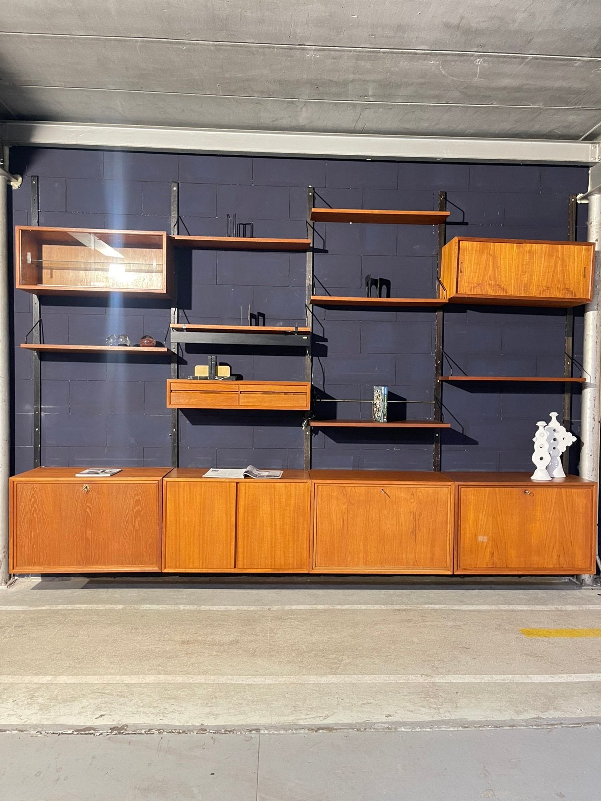 Poul Cadovius by Royal System vintage modulair wandsysteem, Gebruikt, 200 cm of meer, 300 cm of meer, Ophalen of Verzenden