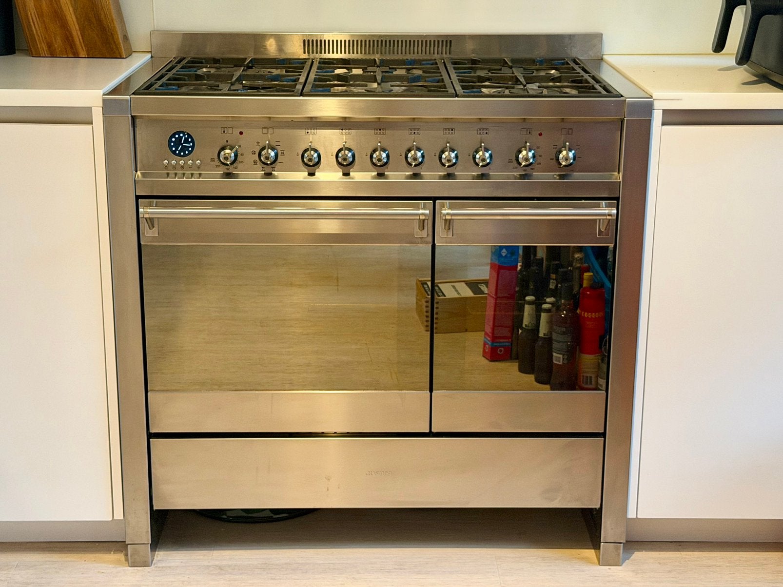Smeg 6-pit gasfornuis (oven + broodoven), Gebruikt, 60 cm of meer, Gas, Vrijstaand