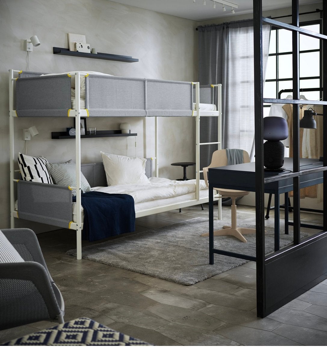 Vitval Ikea stapelbed incl 2 x matrassen 90x200, Ophalen, 90 cm, Eenpersoons, 160 tot 180 cm
