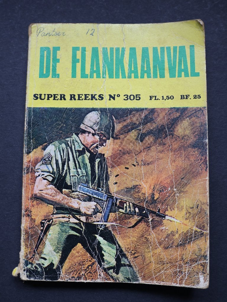 Oude mini strip boek De Flankaanval Super reeks., Boeken, Eén stripboek, Ophalen of Verzenden, Gelezen, Super reeks