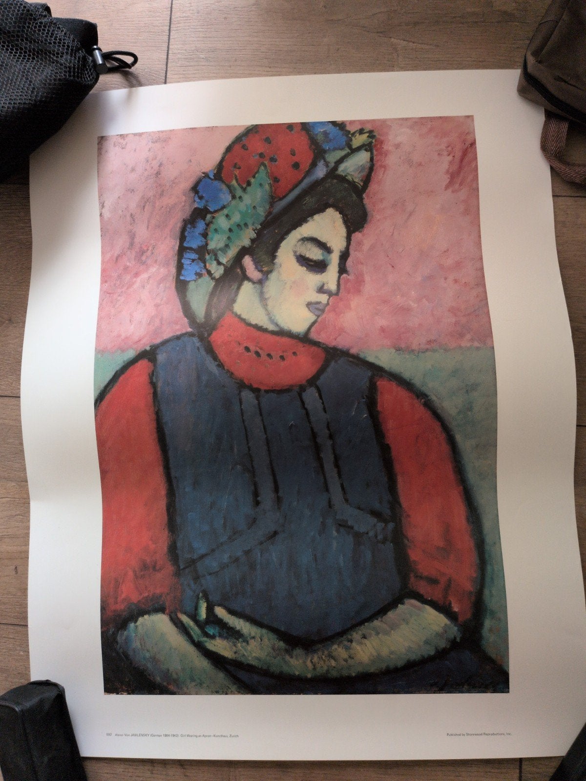 Marc Chagall 'Vrouw met Hoed' Kunstprint, Antiek en Kunst, Ophalen of Verzenden