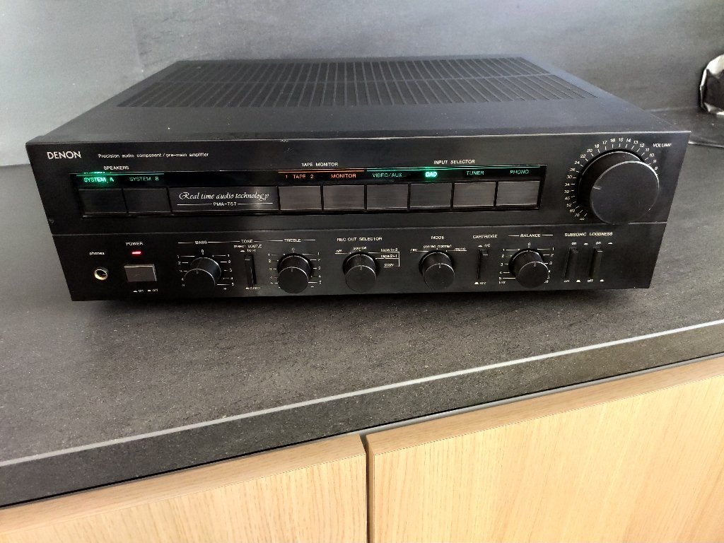 Denon PMA 757 versterker 80W, Gebruikt, Denon, Ophalen of Verzenden, 60 tot 120 watt