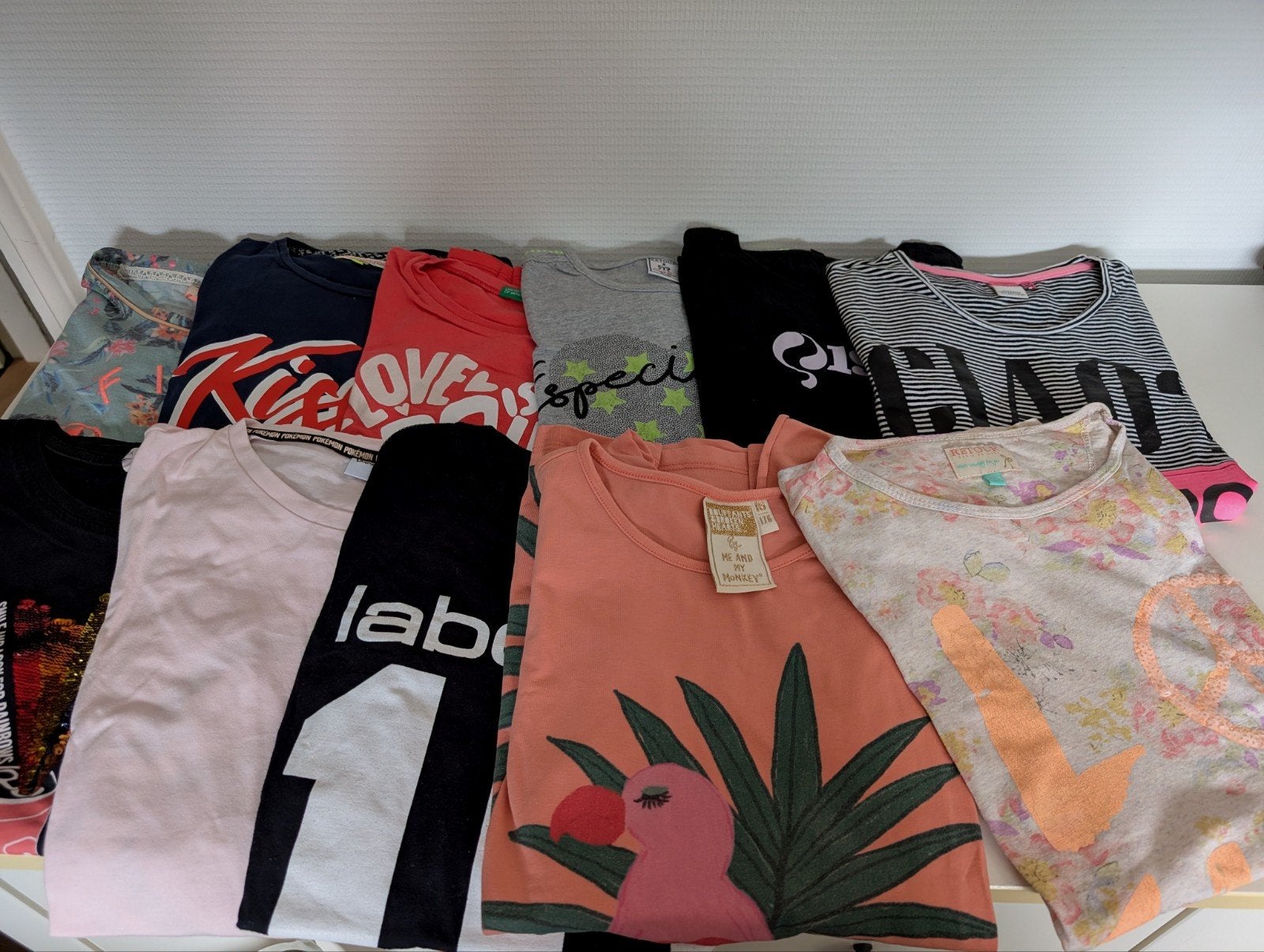 11 x shirts maat 164 merk Vingino me and my monkey retour, Ophalen of Verzenden, Zo goed als nieuw, Meisje, Shirt of Longsleeve