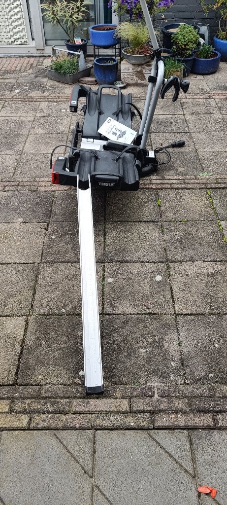 fietsendrager Thule EasyFold 932, Auto diversen, Ophalen, Zo goed als nieuw, Trekhaakdrager, Elektrische fiets