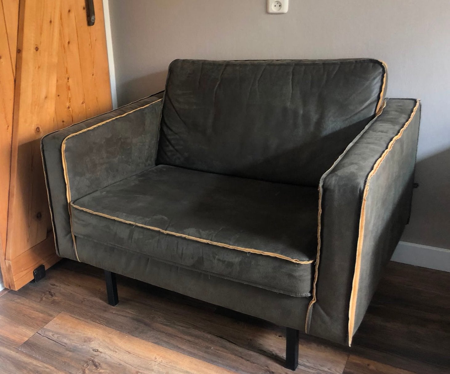 2x Wood / Rodeo be pure home rodeo loveseat fauteuil, Huis en Inrichting, Fauteuils, Ophalen, Zo goed als nieuw, 75 tot 100 cm