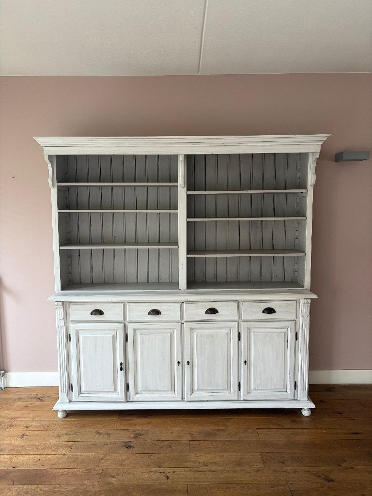 Grote landelijke servieskast, Huis en Inrichting, Kasten | Buffetkasten, Ophalen, Gebruikt, Met deur(en), Landelijk, vintage