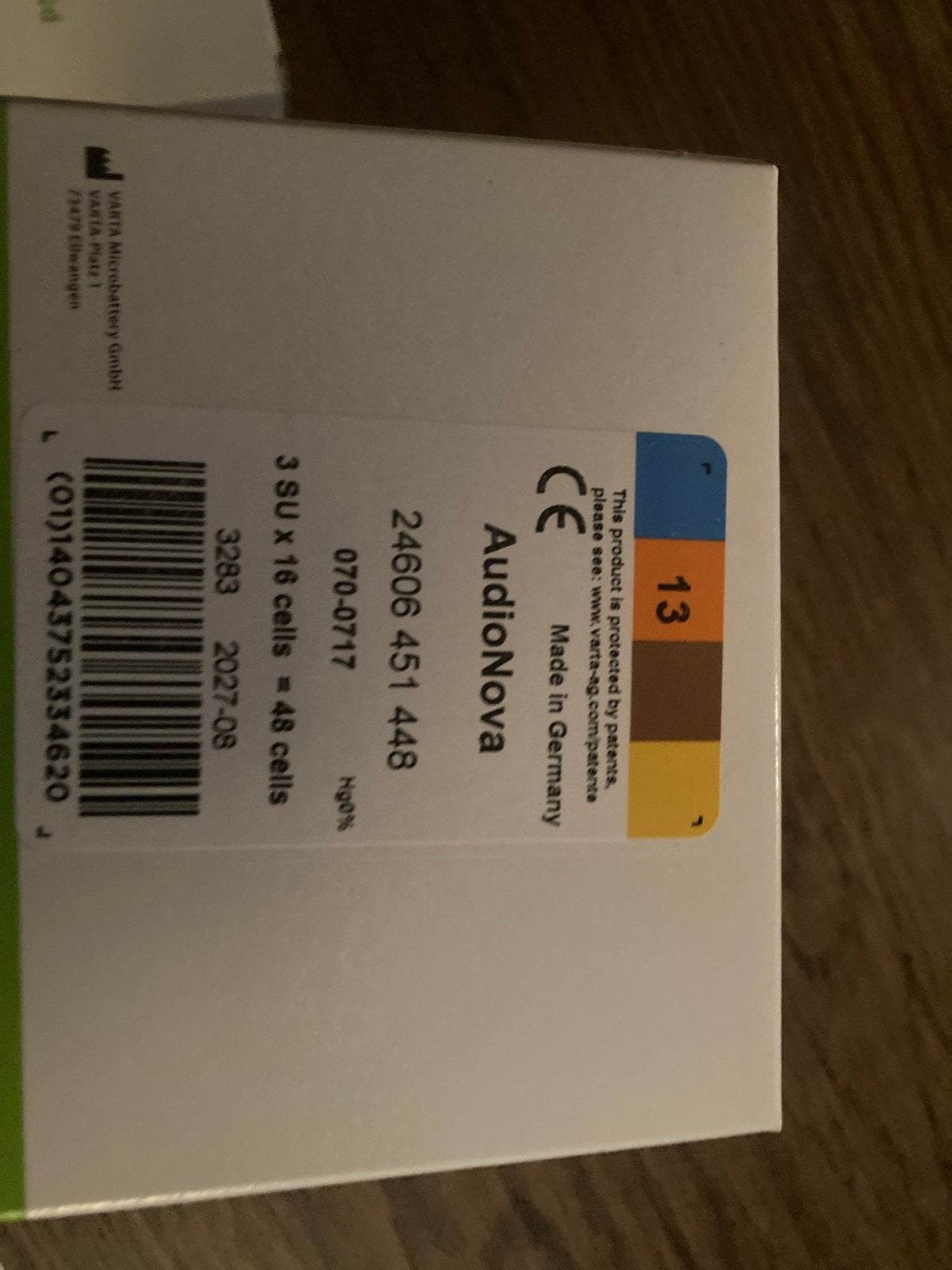 Gehoorapparaat batterijen nr 13 Audio Nova - 9 x 48 stuks, Ophalen, Nieuw