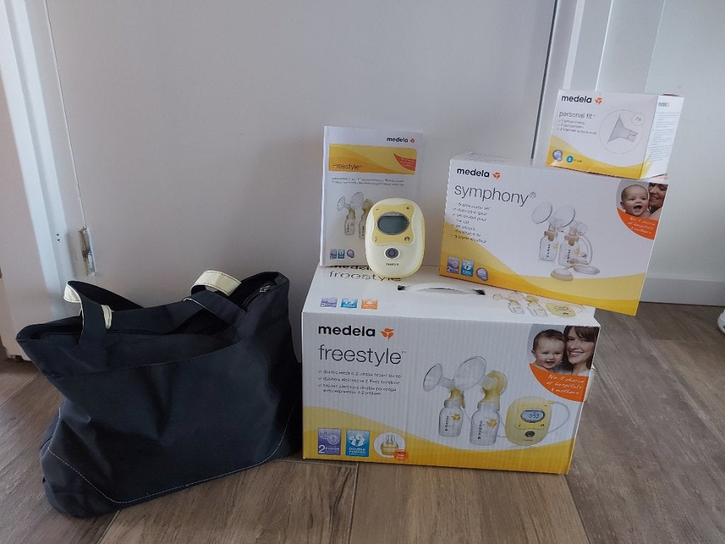 Medela Freestyle en Symphony kolfapparaat set, Gebruikt, Medela, Overige typen, Ophalen of Verzenden
