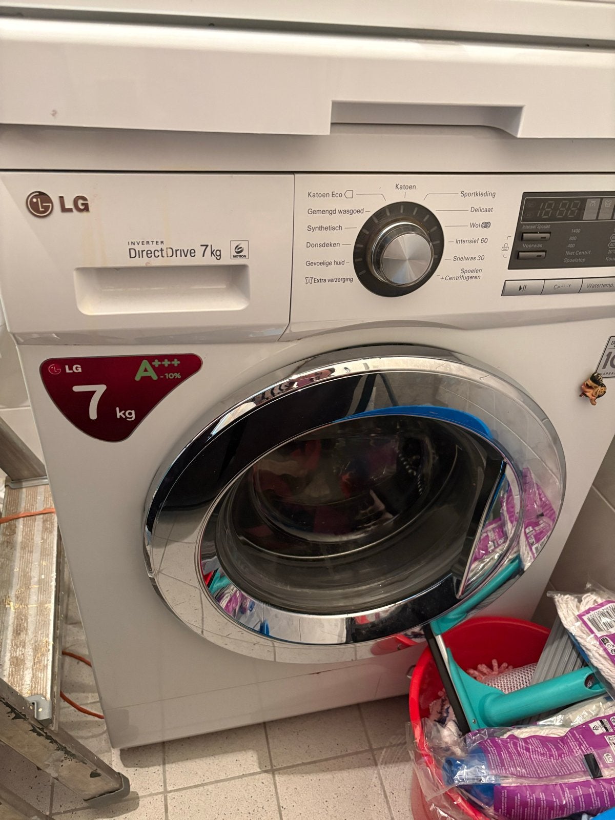 LG Direct Drive 7kg Wasmachine A+++, Ophalen, Gebruikt, 85 tot 90 cm, 1200 tot 1600 toeren