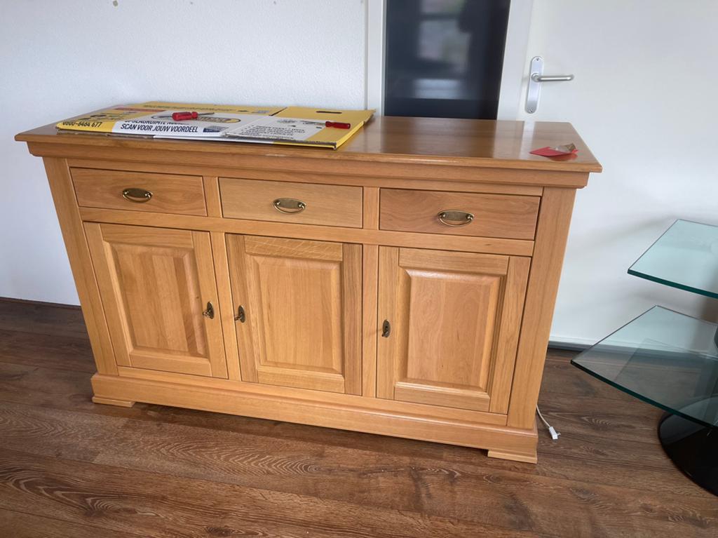 Mooi licht eiken dressoir., Huis en Inrichting, Ophalen, Strak, Met deur(en), 150 tot 200 cm