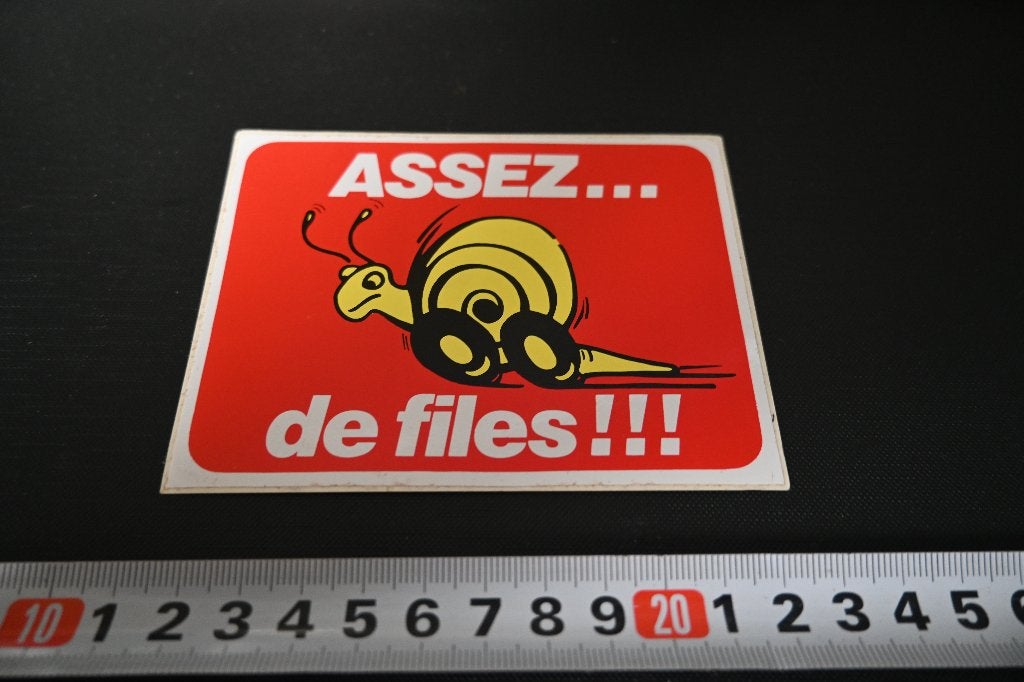 sticker ASSEZ .... de files !!!, Ophalen of Verzenden, Zo goed als nieuw