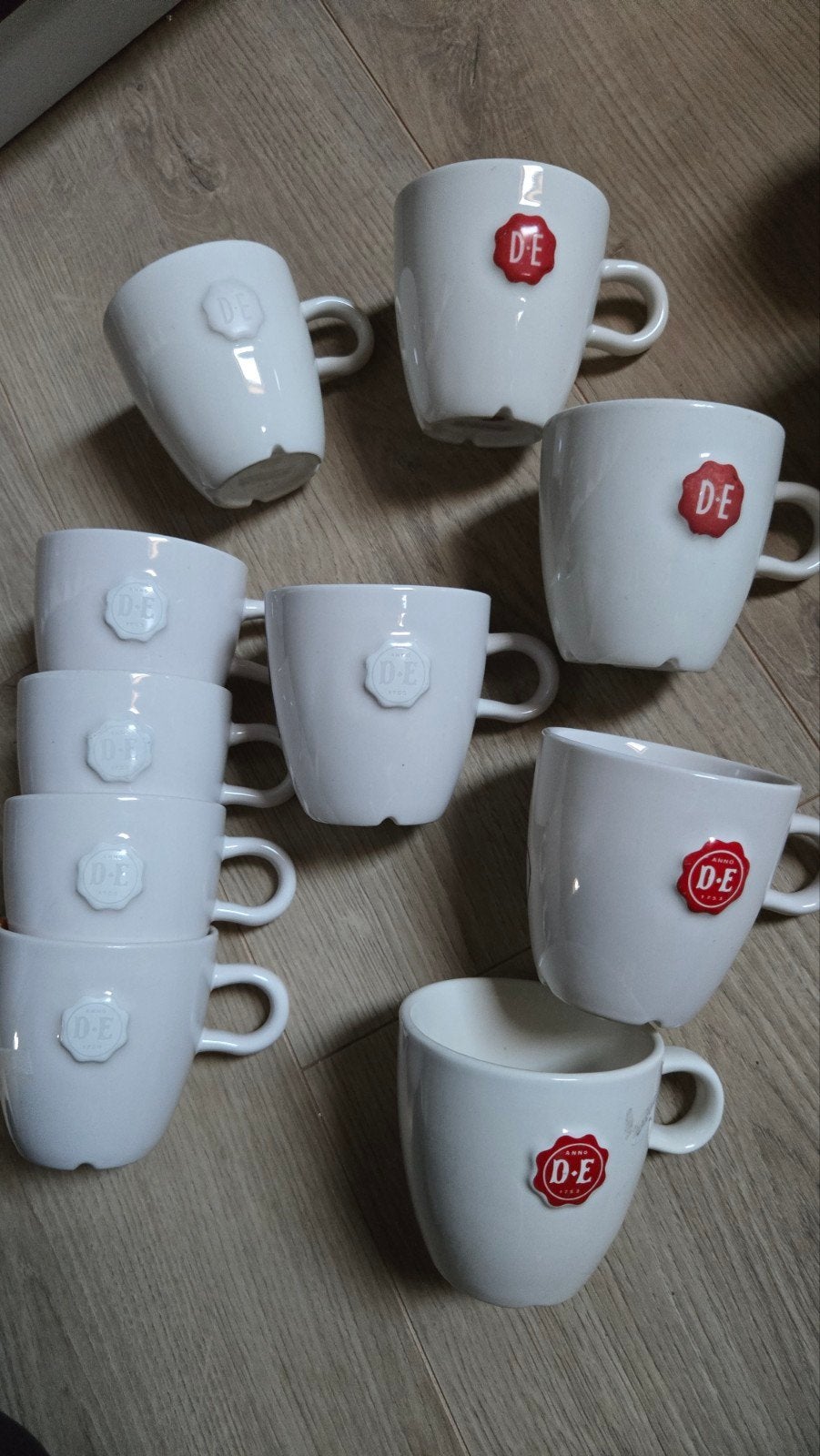 Douwe egberts cappuccino mokken 10stuks, Ophalen of Verzenden, Zo goed als nieuw, Overige stijlen, Kop(pen) en/of Schotel(s)