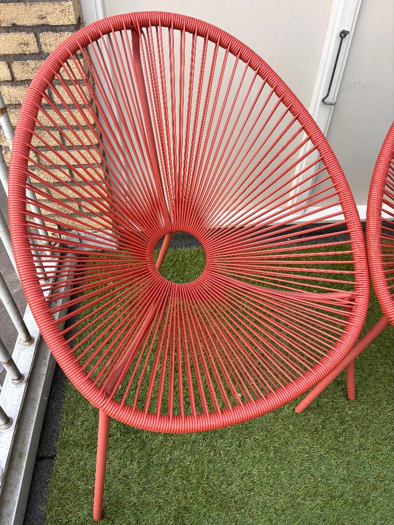 Tuin/balkon stoelen, Ophalen, Zo goed als nieuw, Metaal
