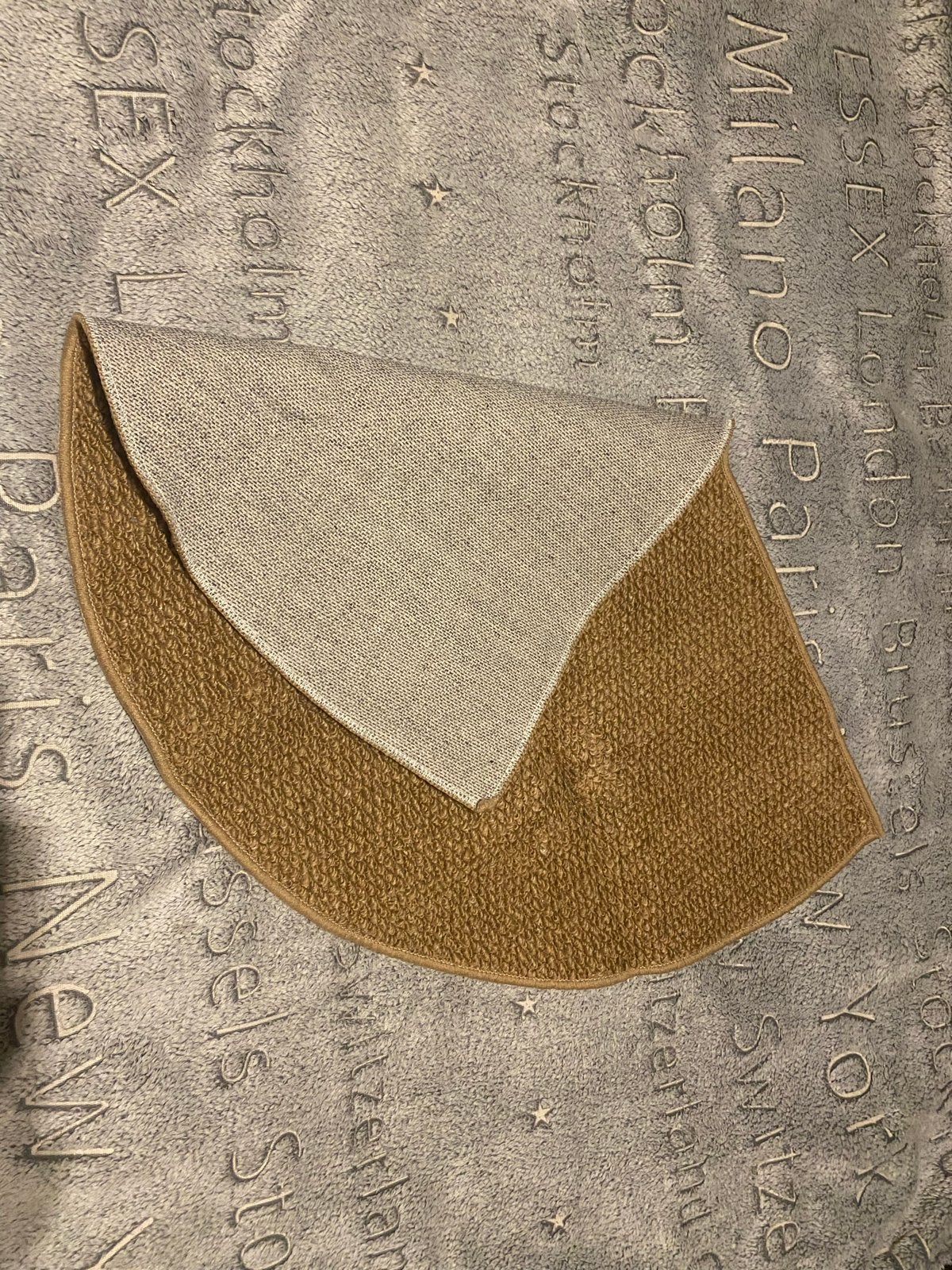Halfrond vloerkleed/mat - Beige/Bruin, Beige, Nieuw, Overige vormen, 50 tot 100 cm