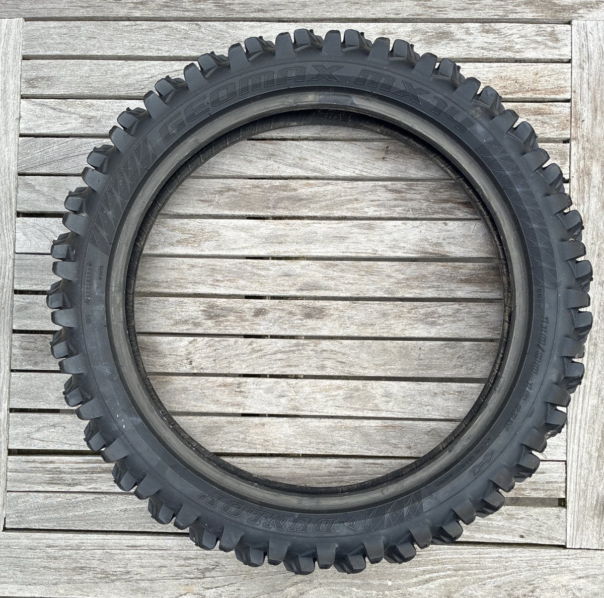 Dunlop Geomax MX33 110/90-19 62M Motorband, Motoren, Ophalen, Gebruikt