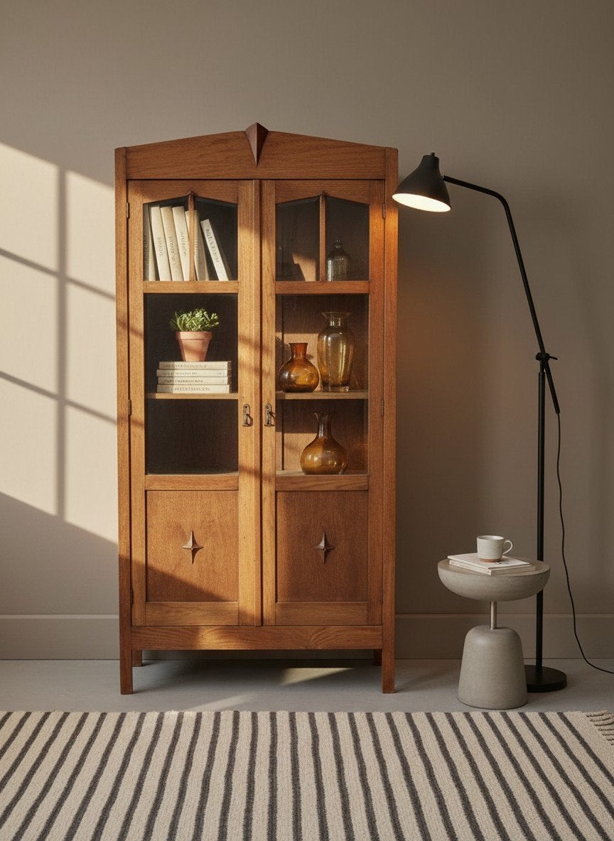 Antieke kast boekenkast servieskast art deco, Ophalen