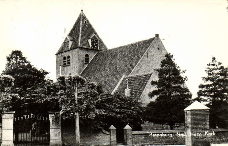 Batenburg, Ned. Herv. Kerk - 1971 gelopen, Ophalen of Verzenden, 1960 tot 1980, Gelopen, Gelderland