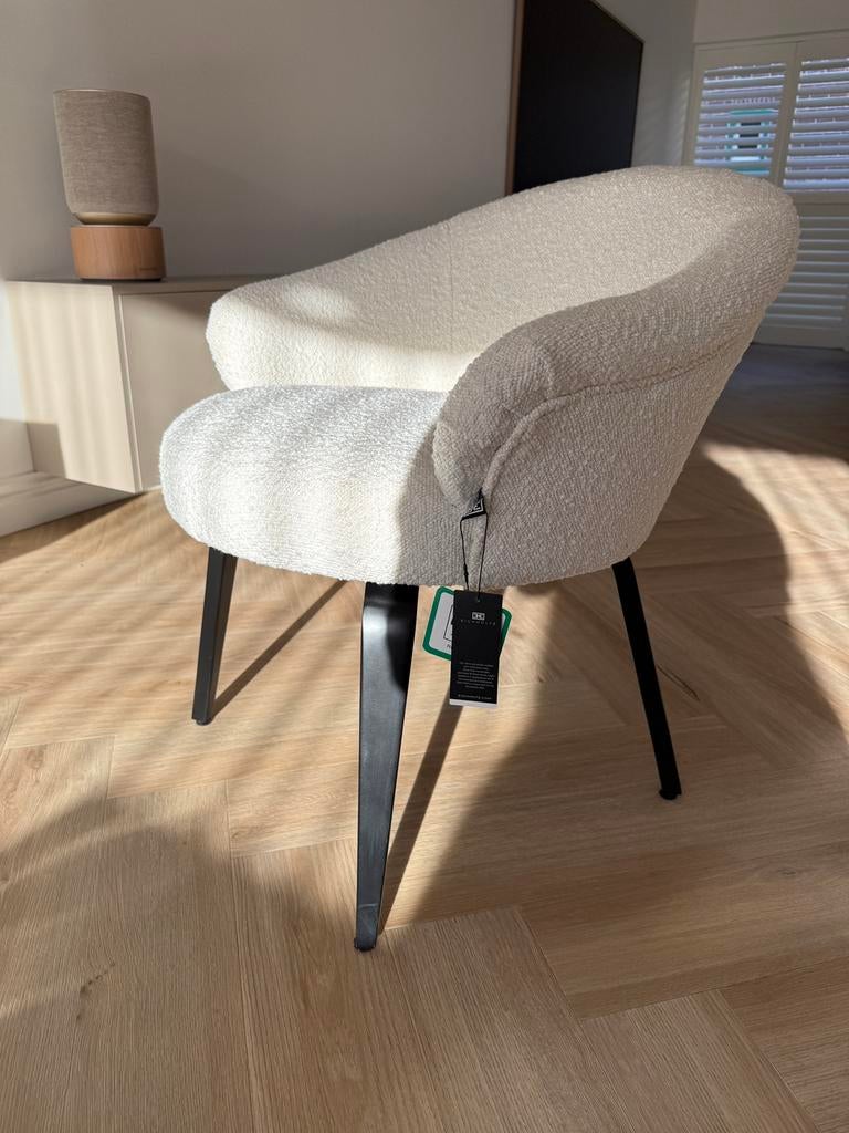 Eetkamer stoelen Eicholtz, Landelijk/ modern, Ophalen of Verzenden, Zo goed als nieuw, Stof