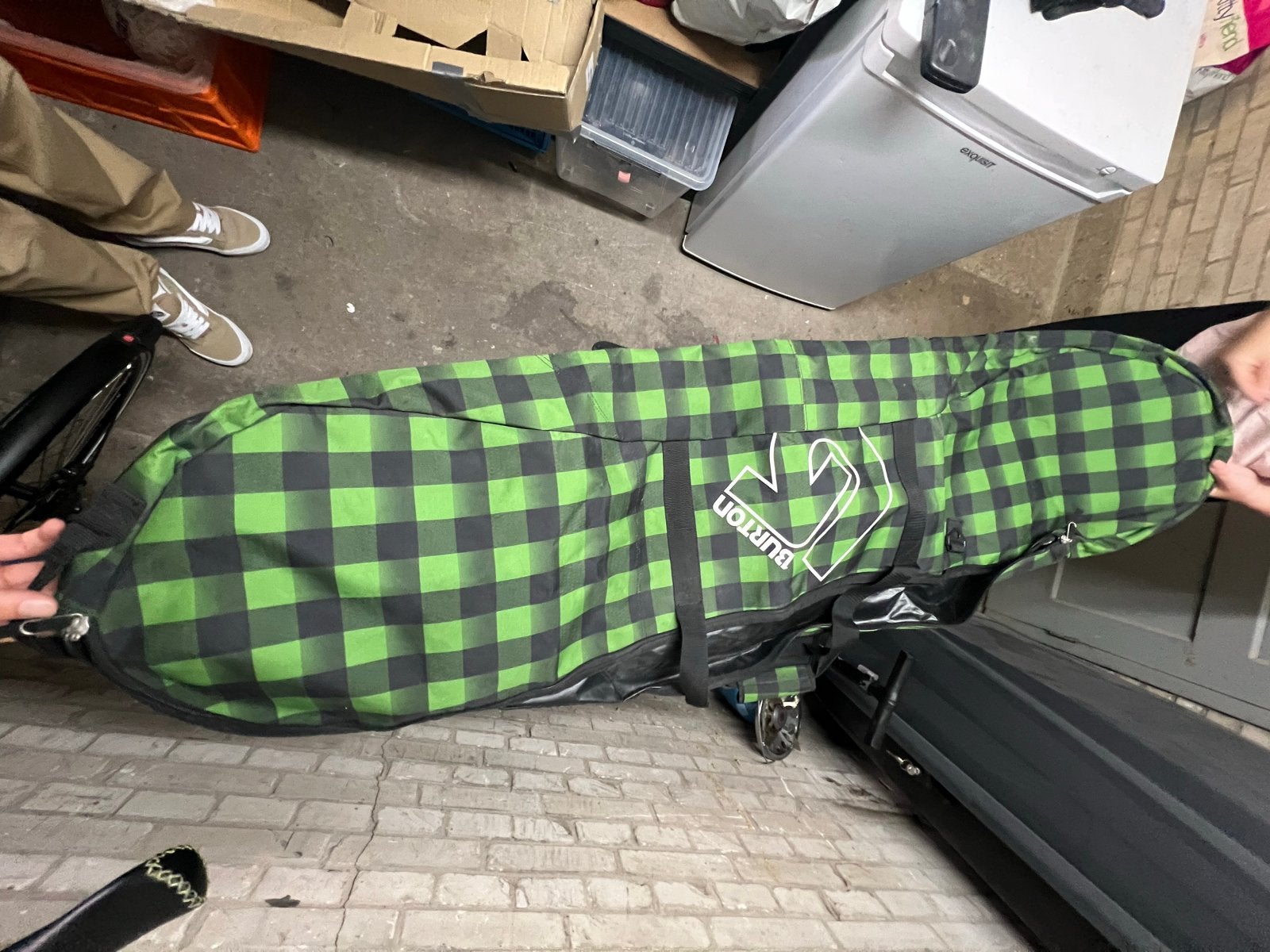Burton Snowboardhoes 146 cm - Groen/Zwart Geruit, Ophalen, Gebruikt, Overige typen