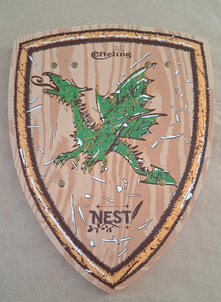 Efteling Nest schild draak foam speelgoed, Gebruiksvoorwerp, Efteling, Onbekend, Ophalen of Verzenden