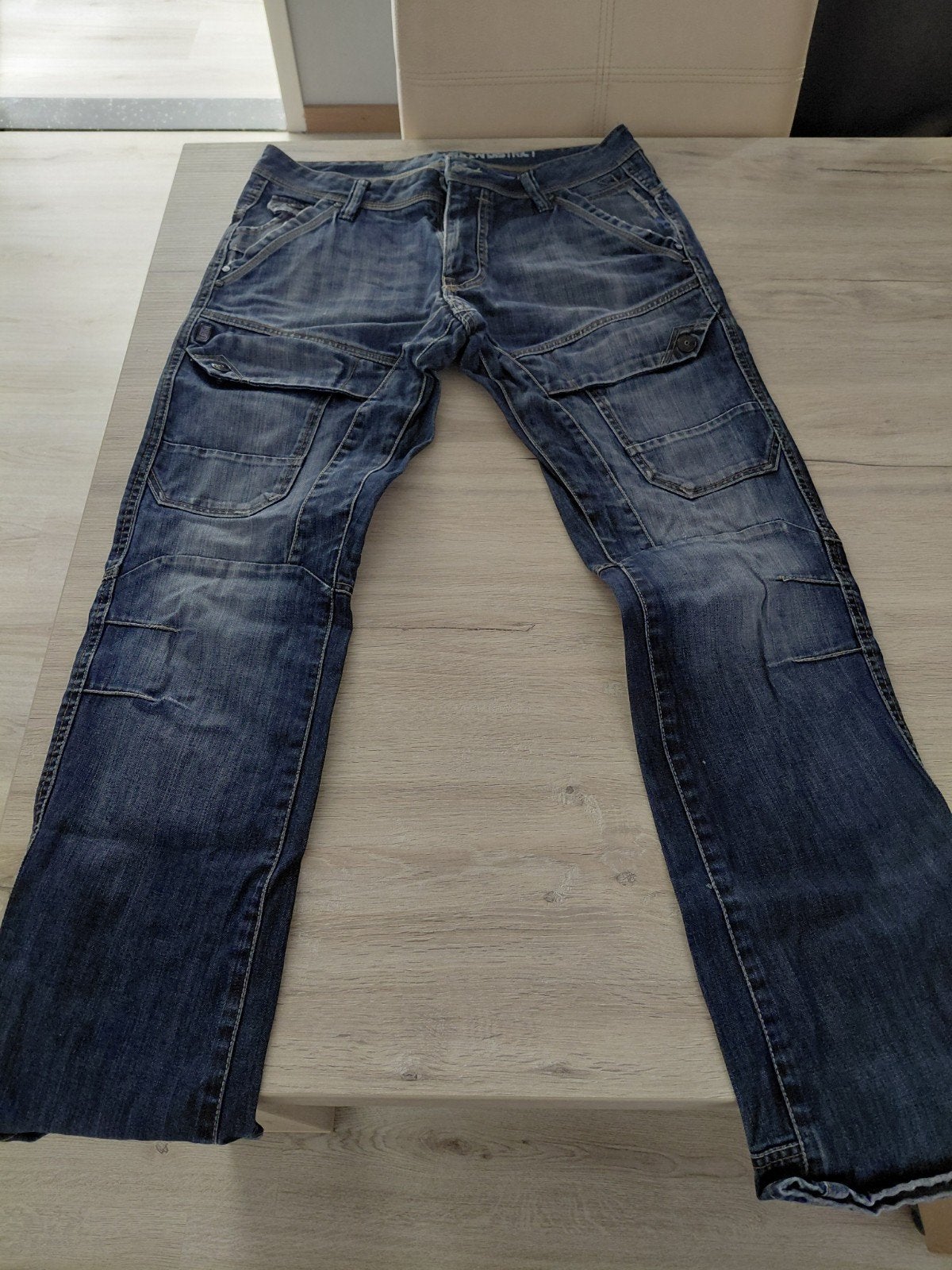 Urban District Jeans - Maat W34, Kleding | Heren, Spijkerbroeken en Jeans, Ophalen, Blauw, Urban District, Zo goed als nieuw