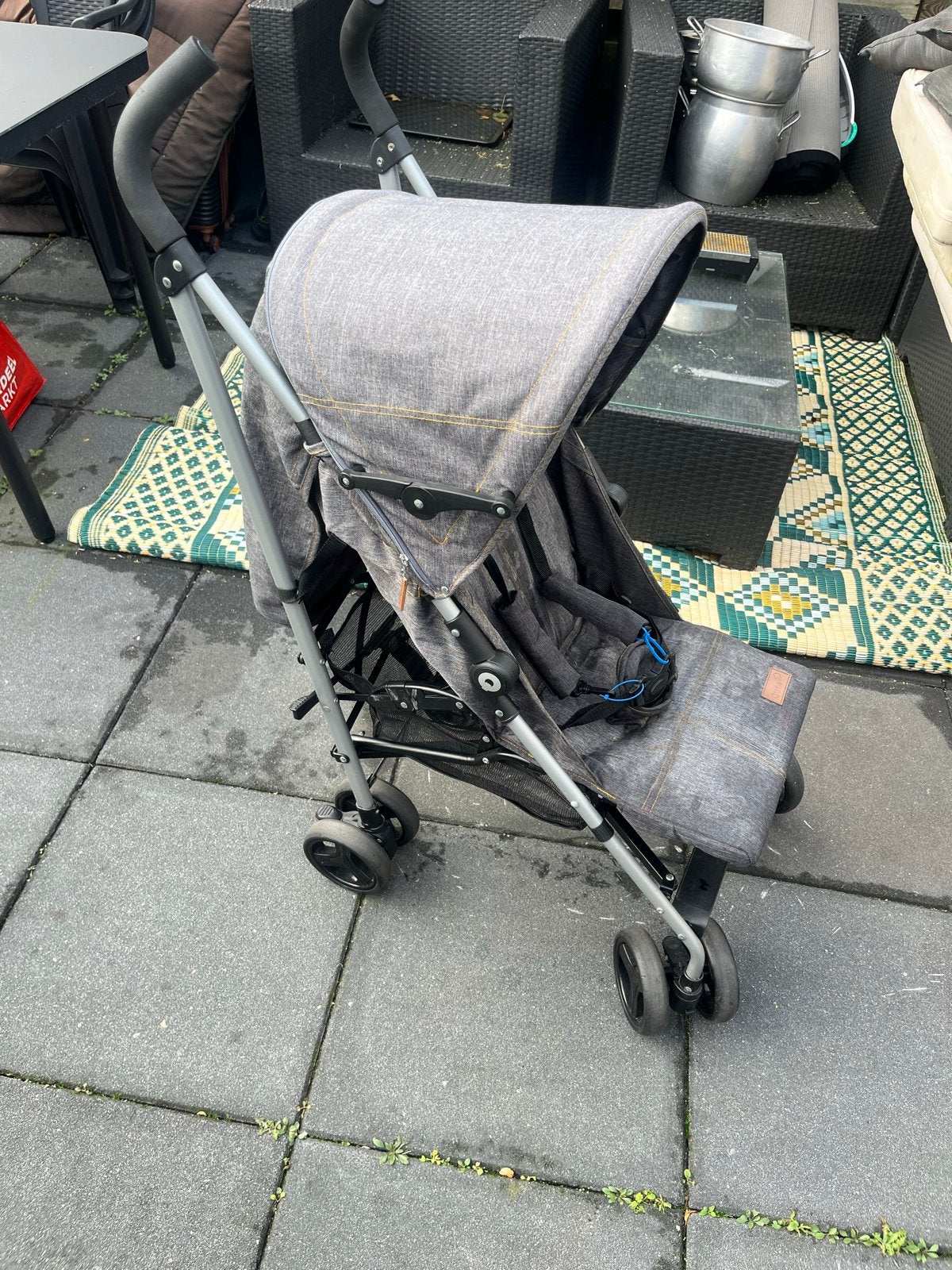 Grijze kinderwagen, goed onderhouden en werkt prima, Kinderen en Baby's, Ophalen of Verzenden, Gebruikt, Kinderwagen, Overige merken