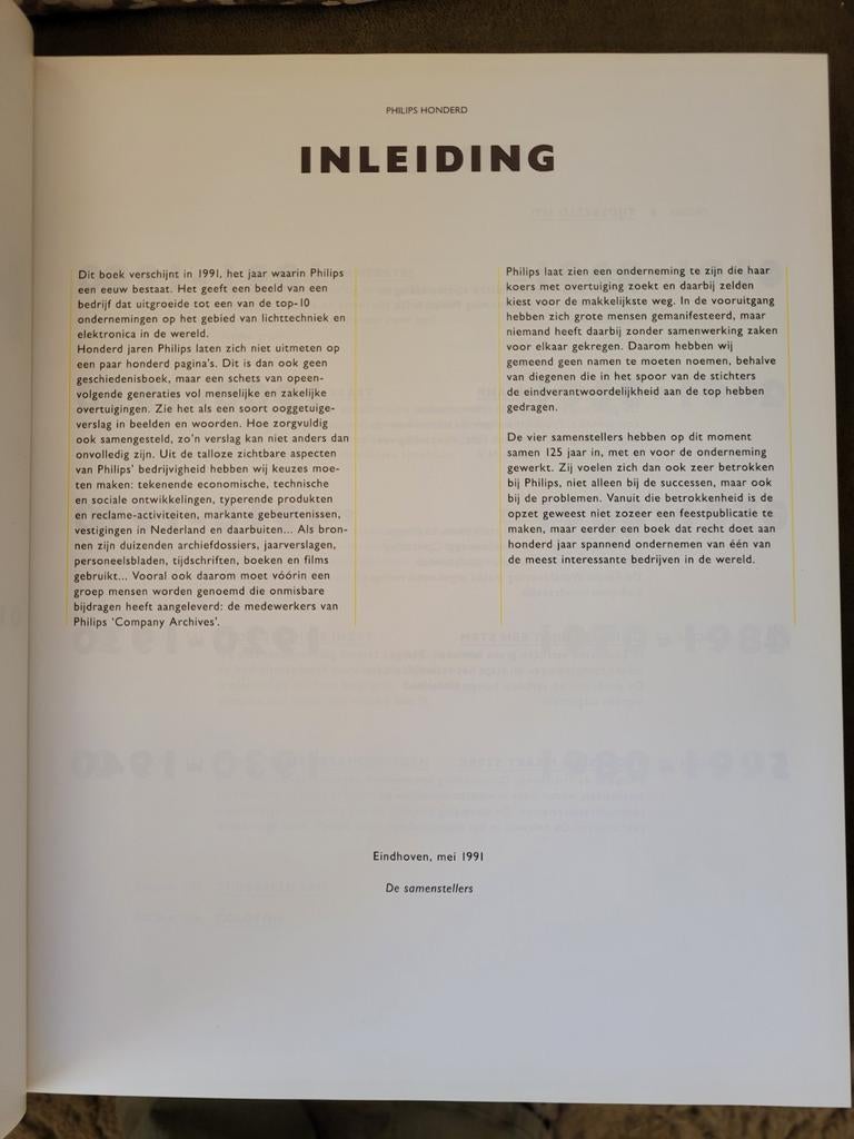 Philips Honderd 1891-1991 - Jubileumboek, Boeken, Techniek, Ophalen, Zo goed als nieuw, Overige onderwerpen, De samenstellers