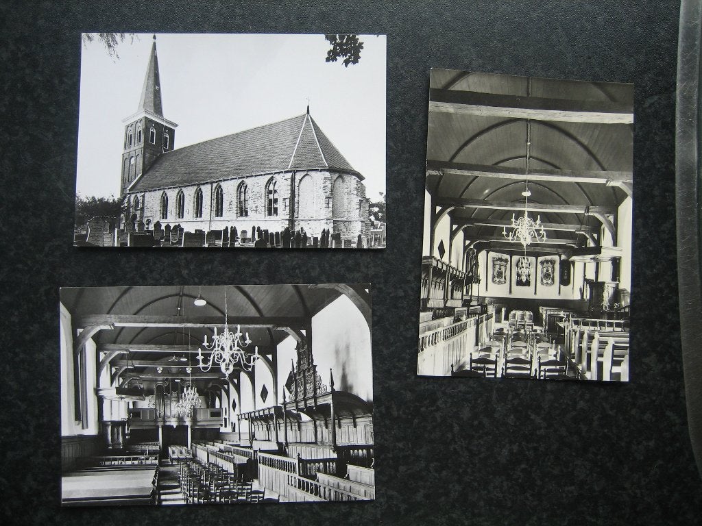 WOMMELS  3 ansichtkaarten 1976  N.H. Kerk, Verzamelen, Ophalen of Verzenden, 1960 tot 1980, Friesland