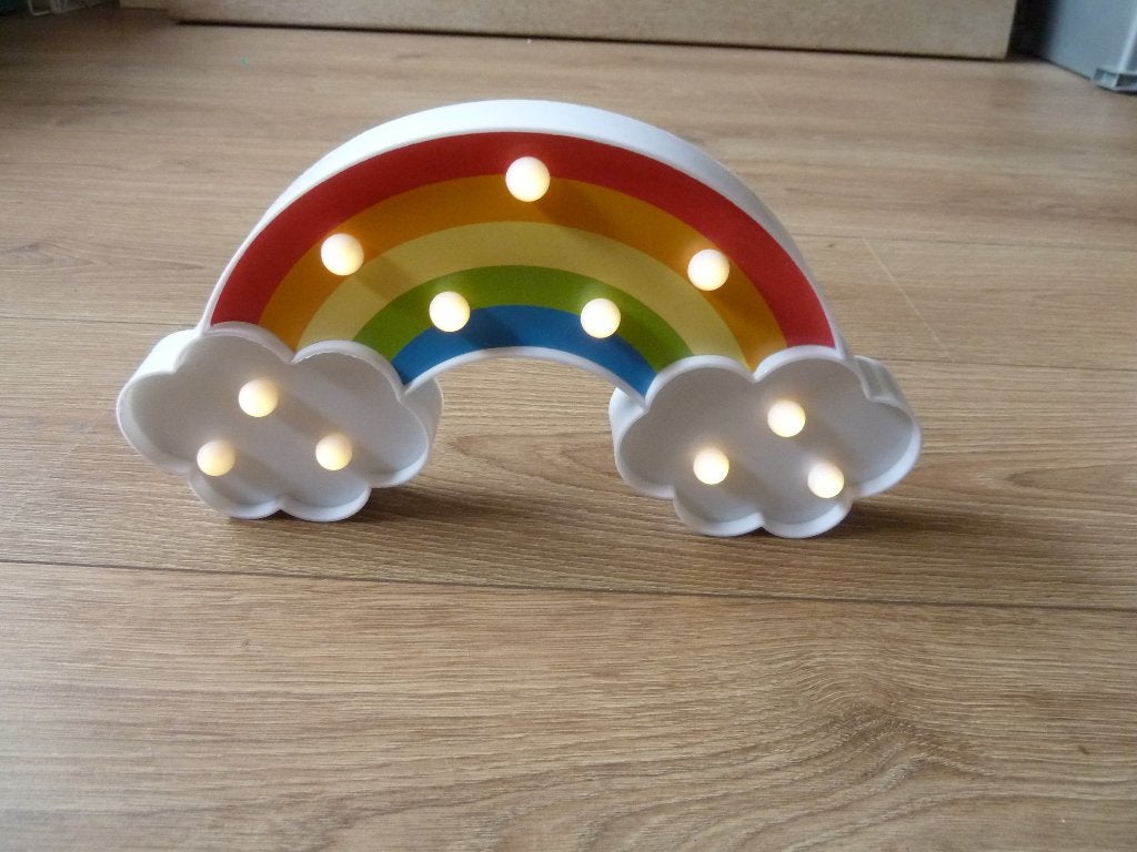 leuk REGENBOOG lampje, Ophalen, Gebruikt, Meisje