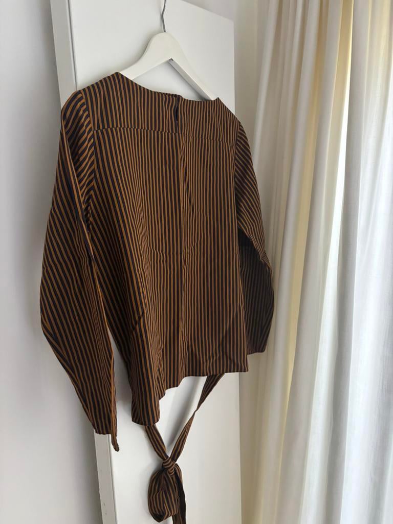Studio Ruig gestreepte blouse, overhemd met boothals, maat L, Kleding | Dames, Blouses en Tunieken, Zo goed als nieuw, Maat 42/44 (L)
