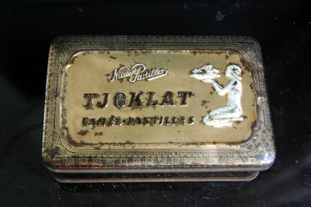 Oud Tjoklat Camée Pastilles blik trommel, Verzenden, Gebruikt, Overige