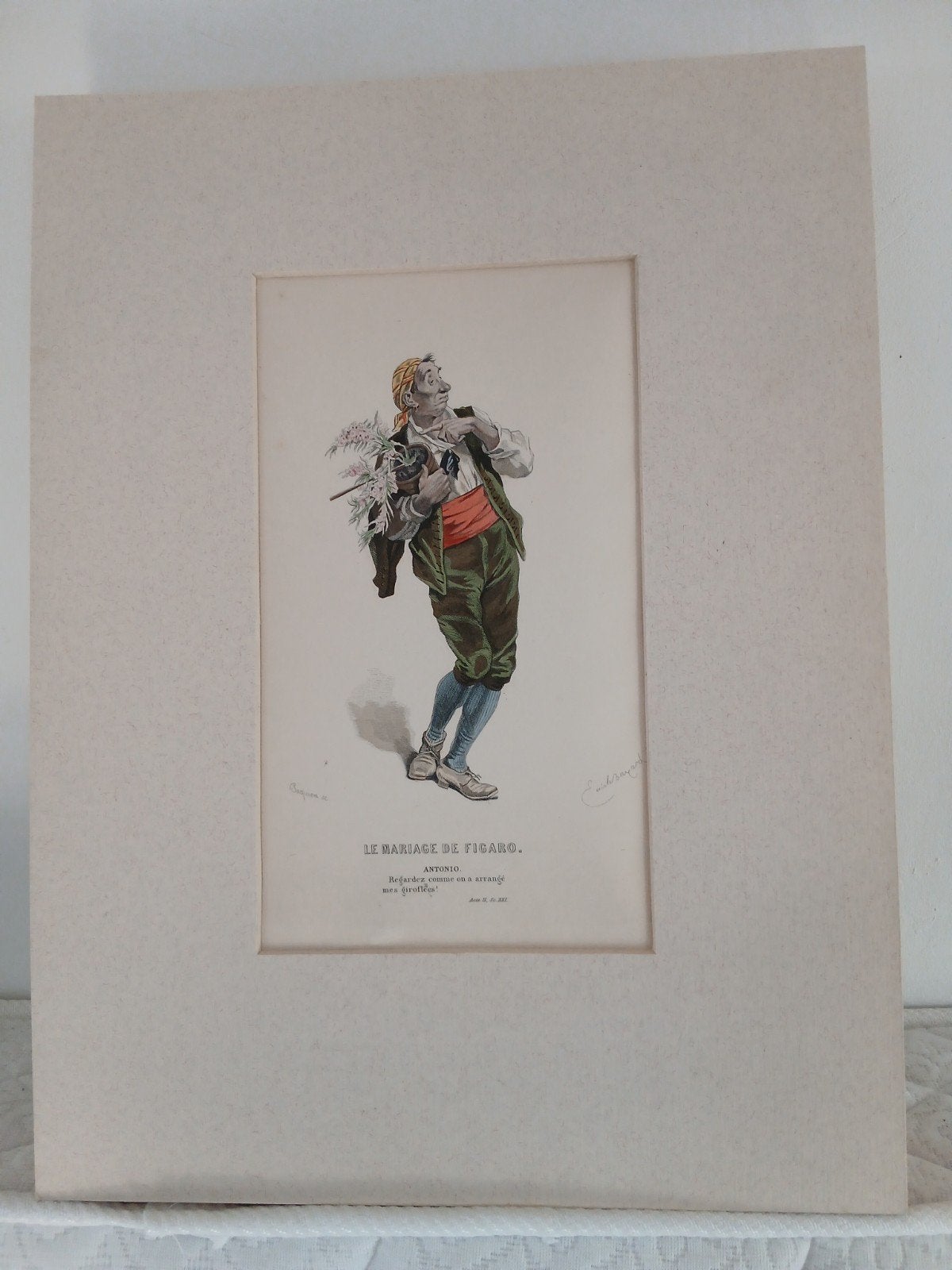 Set van 17 handgekleurde gravures, 19e eeuw, Antiek en Kunst, Kunst | Etsen en Gravures, Handgekleurd, 1800 - 1899, Portret, Ophalen of Verzenden