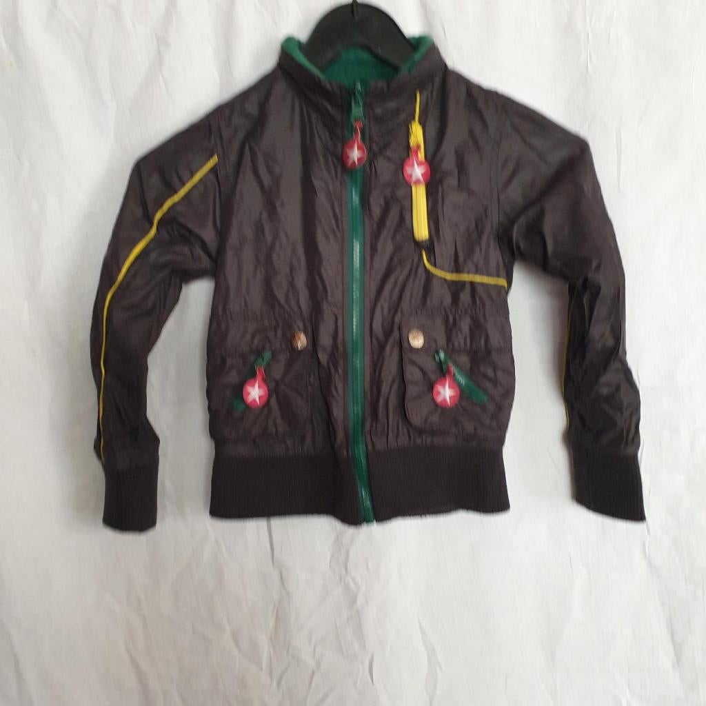 Stoere jas, van 2 kanten te dragen. mt 110. Merk Kik Kid, Meisje, ., Ophalen of Verzenden, Zo goed als nieuw