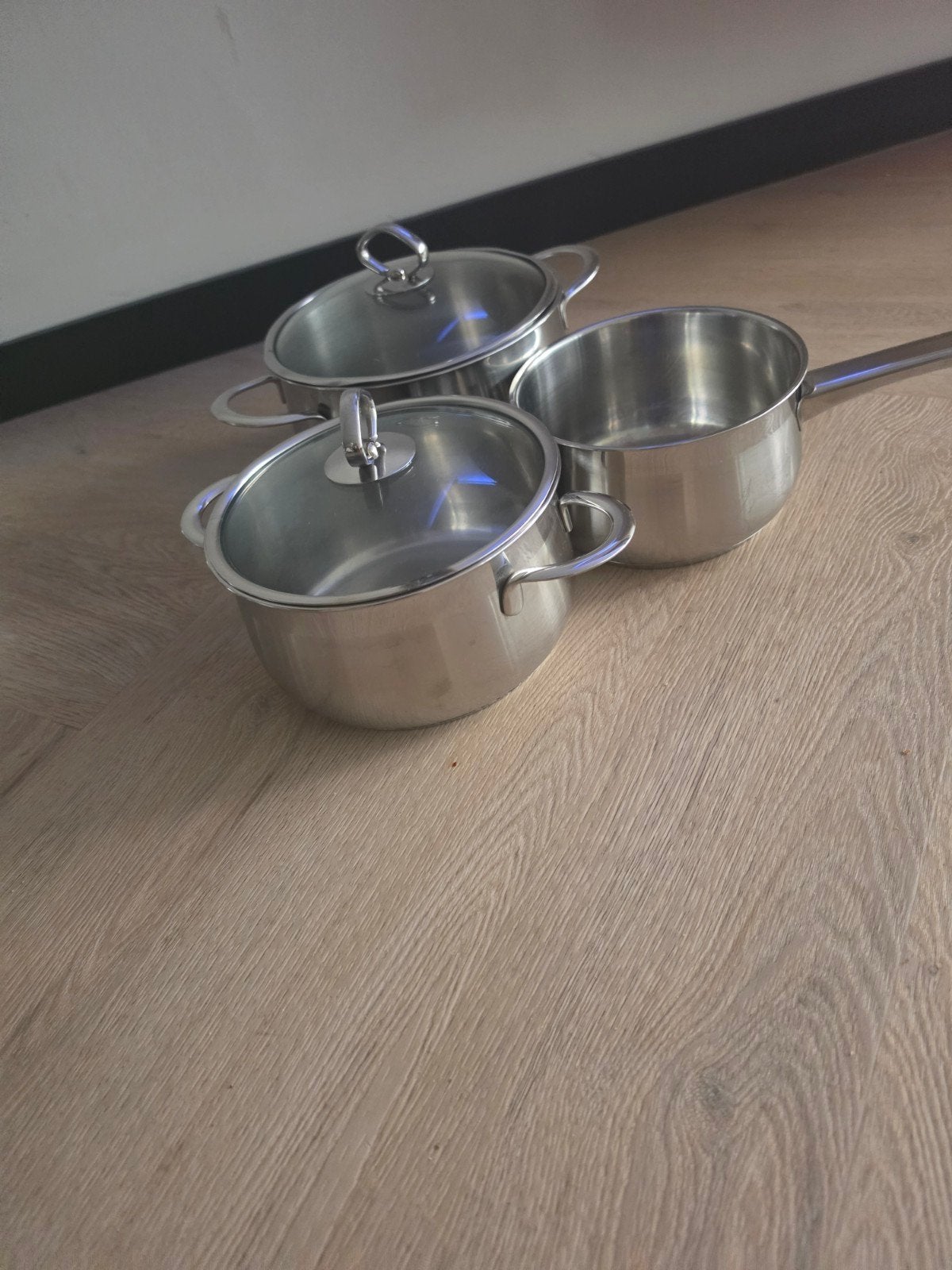 BK pannenset, gebruikt maar nog prima voor een ronde, Gebruikt, Met deksel, BK, Pannenset