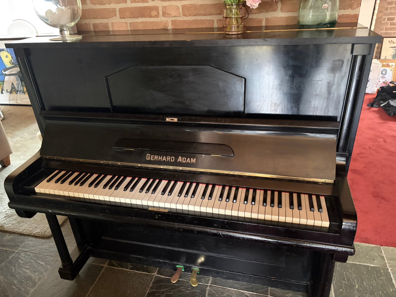 Piano, Gerard Adam, MOET WEG, Ophalen, Gebruikt, Zwart, Piano