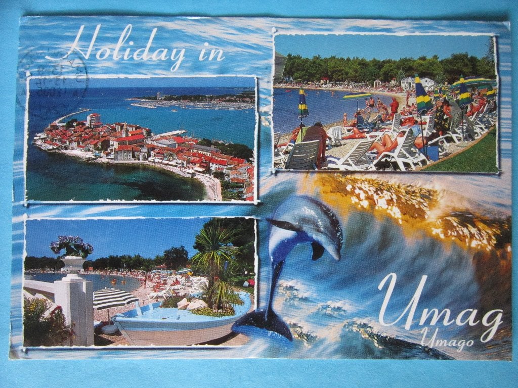 Ansichtkaart: HRVATSKA Holiday in Umag Umago, Ophalen of Verzenden, 1980 tot heden, Gelopen, Overig Europa